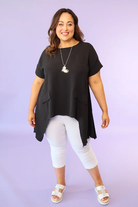 Aoife Tunic Blouse in Black