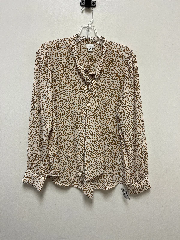 Blouse Long Sleeve By J. Crew In Animal Print, Size: M