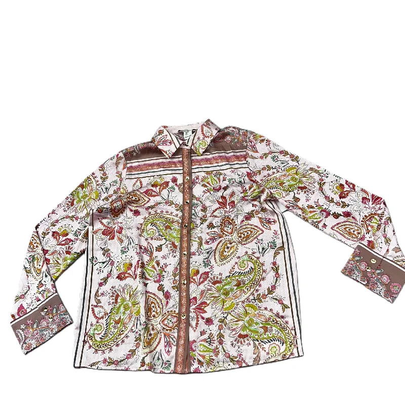 Blouse Long Sleeve By Rachel Zoe In Floral Print, Size: S