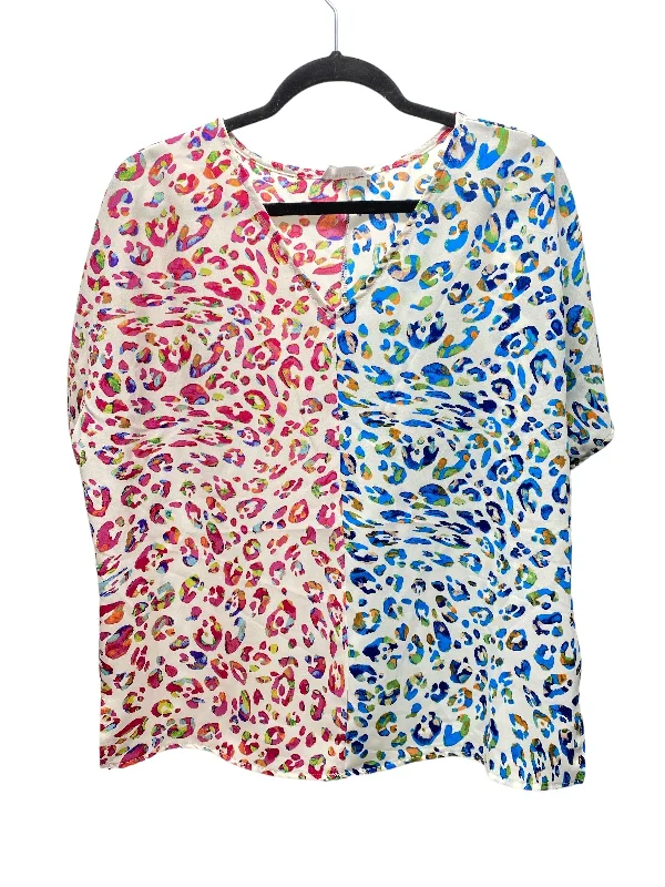 Blouse Short Sleeve By First Love In Multi-colored, Size: S