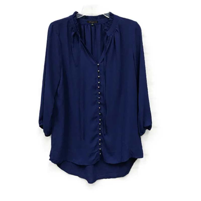 Blue Top Long Sleeve By Staccato, Size: L