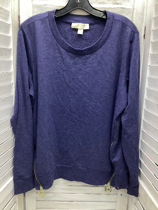 Blue Top Long Sleeve Michael By Michael Kors, Size Xl