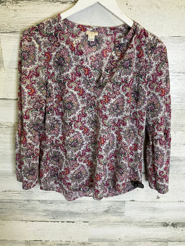 Multi-colored Top Long Sleeve J. Crew, Size S