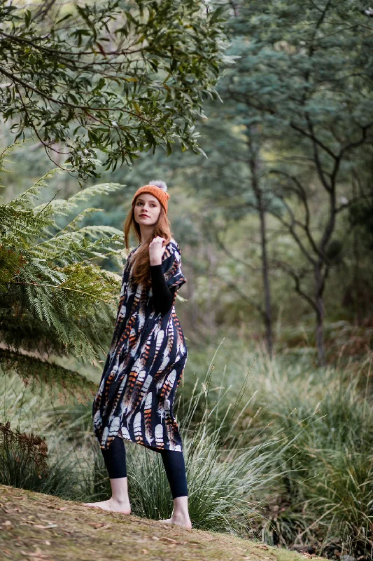 Kookaburra Feather Cocoon Dress