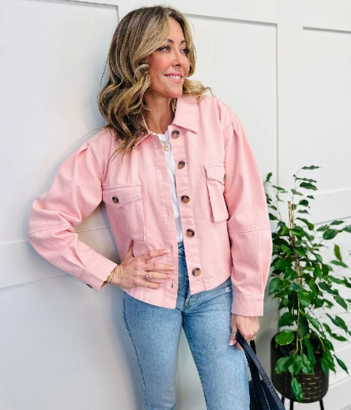 Pink Relaxed Shacket