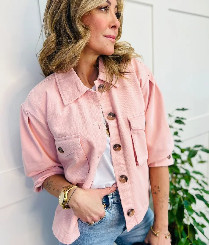 Pink Relaxed Shacket