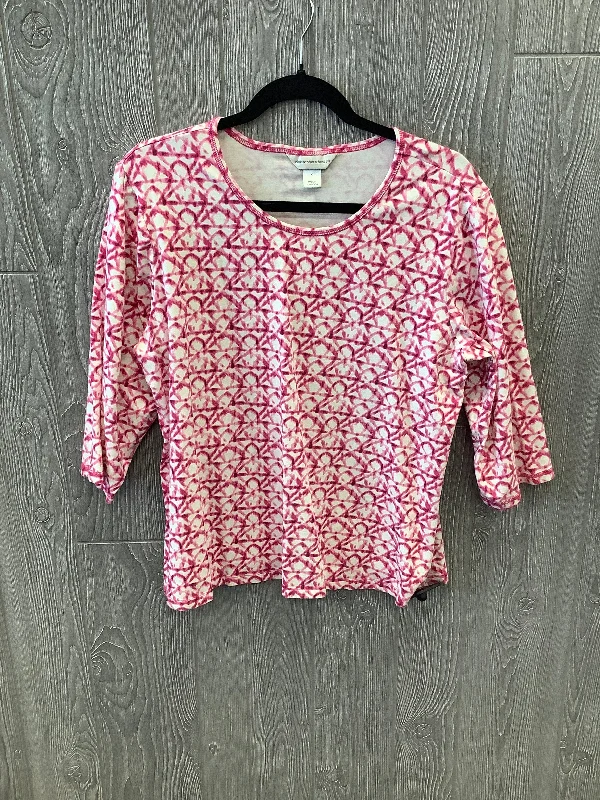 Pink Top 3/4 Sleeve Christopher And Banks, Size Xl