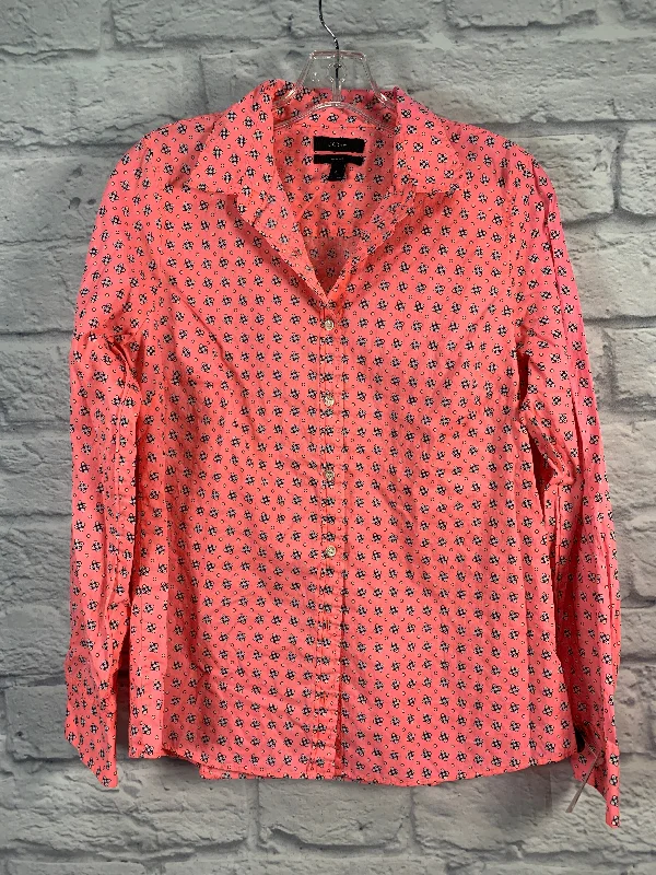 Pink Top Long Sleeve J. Crew, Size M