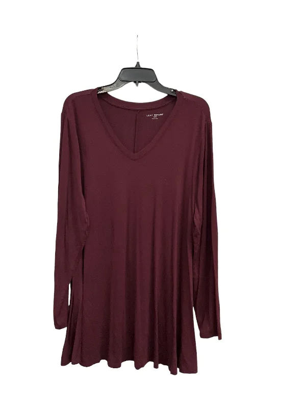 Purple Top Long Sleeve Basic Lane Bryant, Size 2x