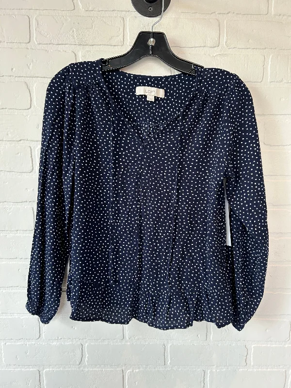 Top 3/4 Sleeve By Loft In Blue, Size: S