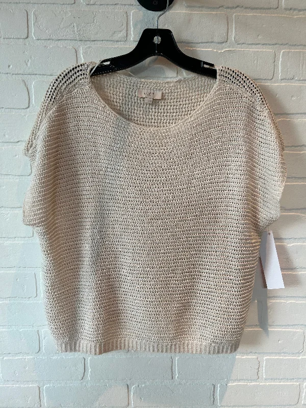 Top Long Sleeve Basic By Loft In Beige, Size: S