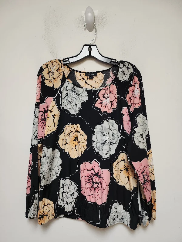 Top Long Sleeve By Alfani In Floral Print, Size: M