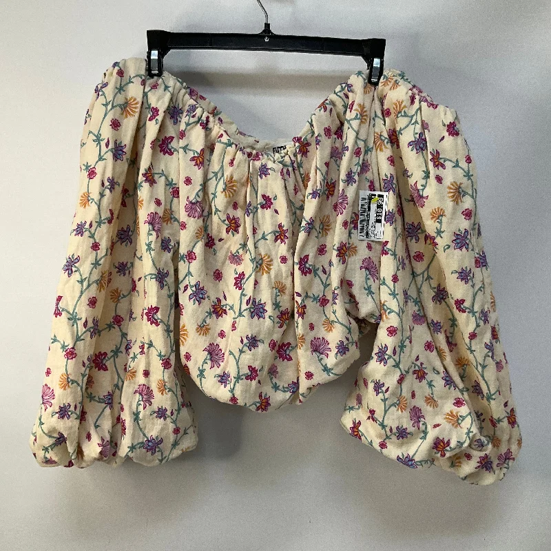 Top Long Sleeve By Clothes Mentor In Floral Print, Size: L