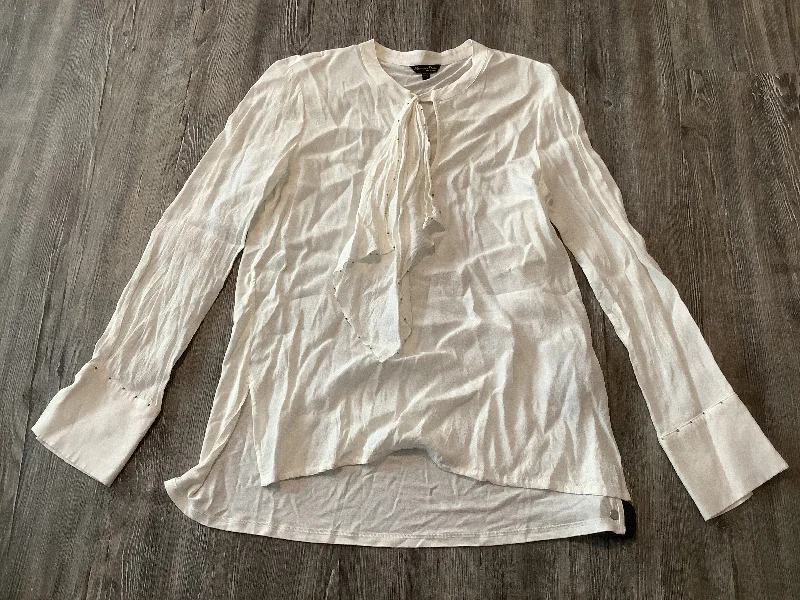 Top Long Sleeve By Cmc In White, Size: M