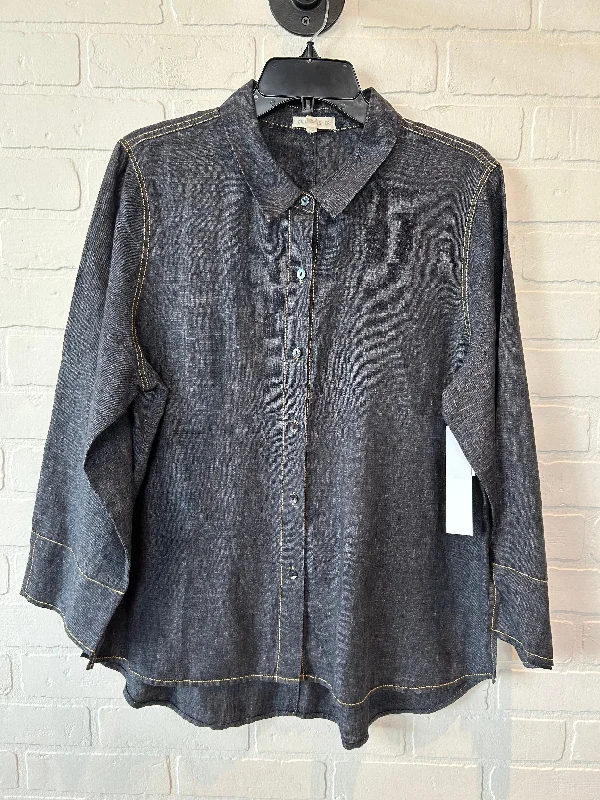 Top Long Sleeve By Eileen Fisher In Grey, Size: L