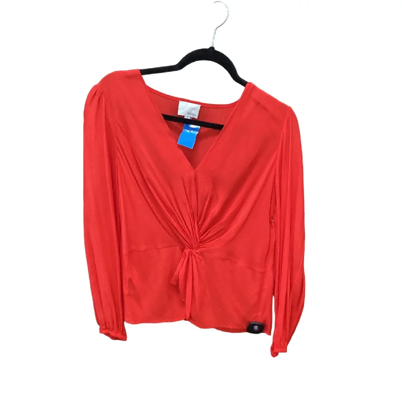 Top Long Sleeve By Greylin In Red, Size: S