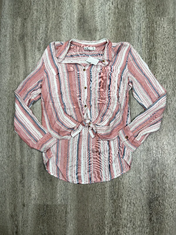 Top Long Sleeve By Hollister In Striped Pattern, Size: S