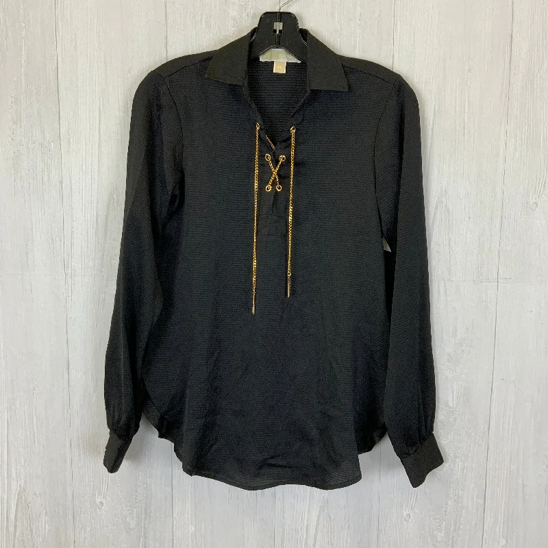 Top Long Sleeve By Michael By Michael Kors In Black, Size: Xs