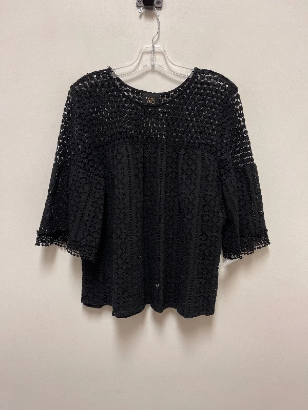 Top Long Sleeve By W5 In Black, Size: M