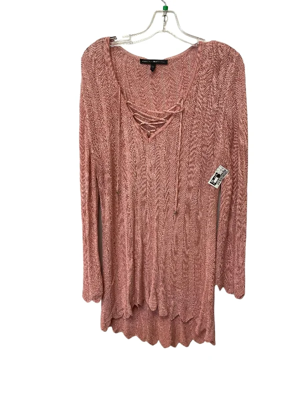 Tunic Long Sleeve By White House Black Market In Pink, Size: L