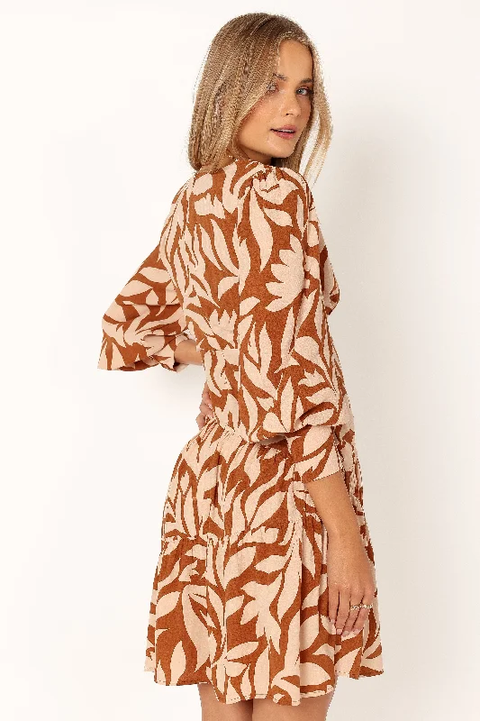 Nirita Long Sleeve Mini Dress - Las Palmas