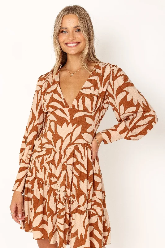 Nirita Long Sleeve Mini Dress - Las Palmas