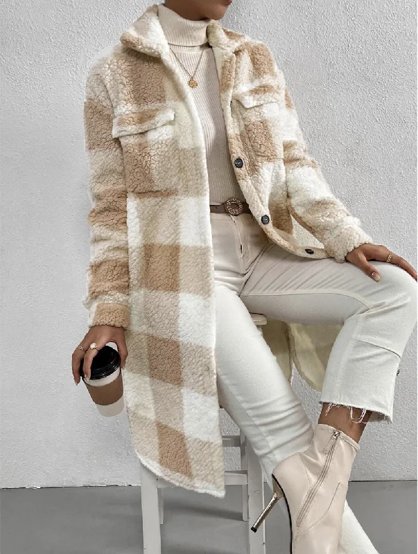 Apricot And White Plaid / M