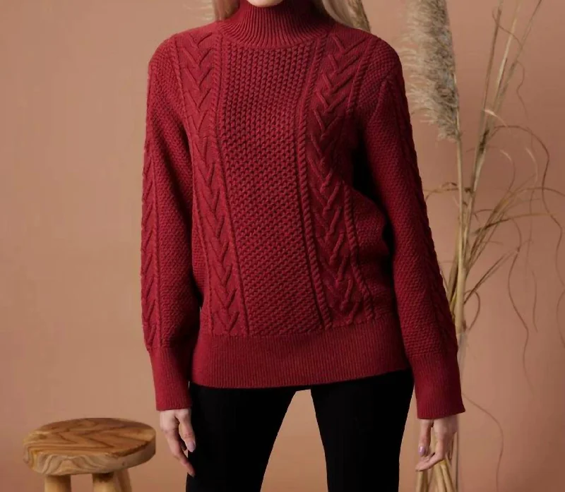 Dallas Sweater In Ruby