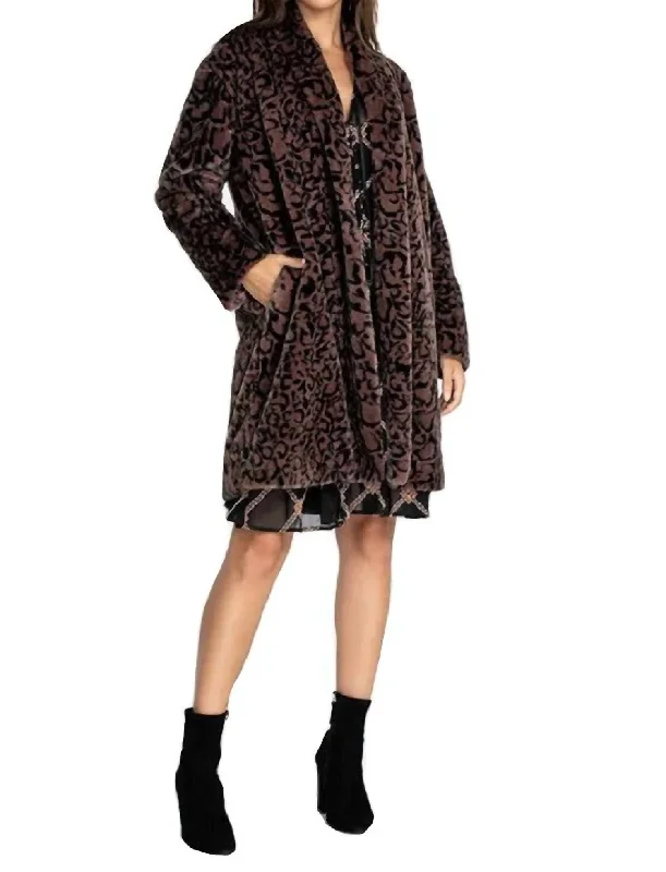 French Leopard Faux Fur Jacket