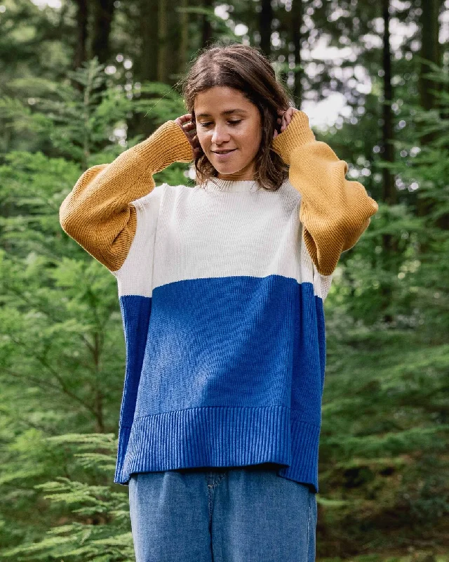 Gondwana Organic Oversized Knitted Jumper - True Blue