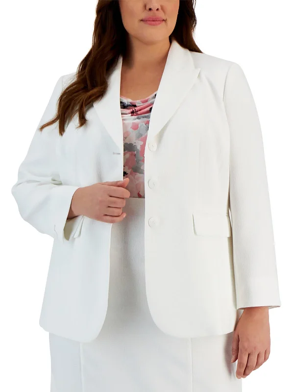 Plus Womens Office Career Suit Jacket