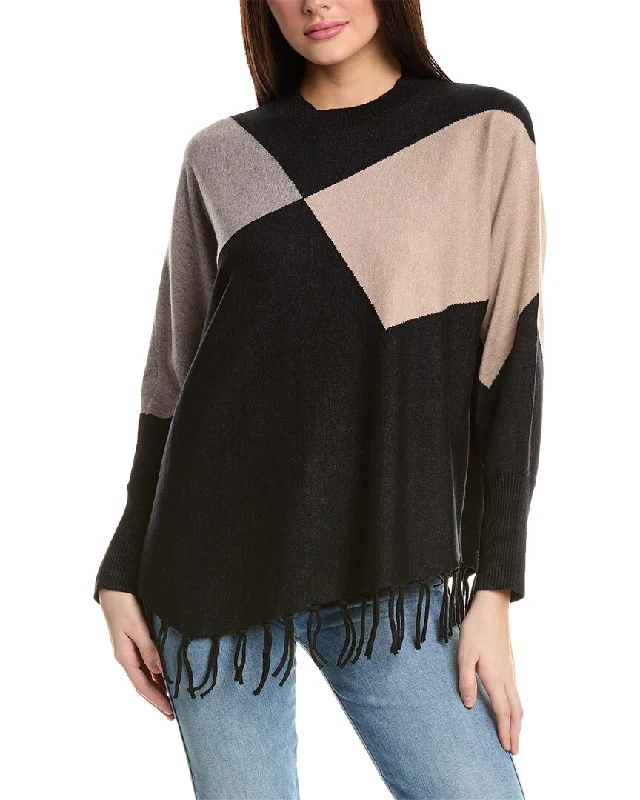 Rain + Rose Fringe Hem Sweater