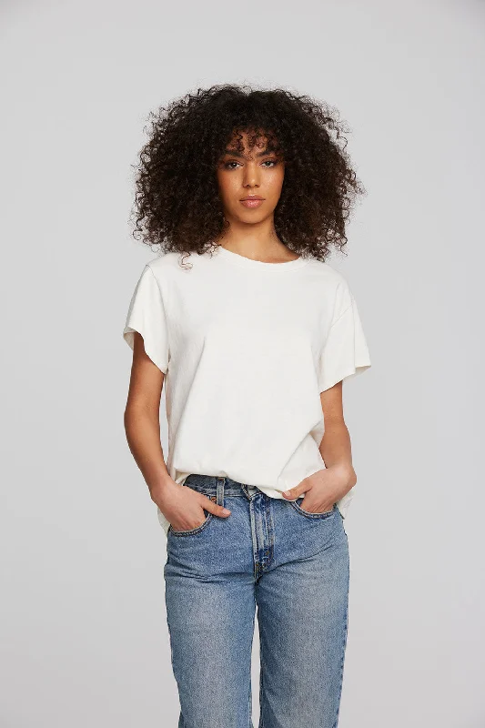 Coast Cotton Jersey Crewneck Tee with Rib Neckband