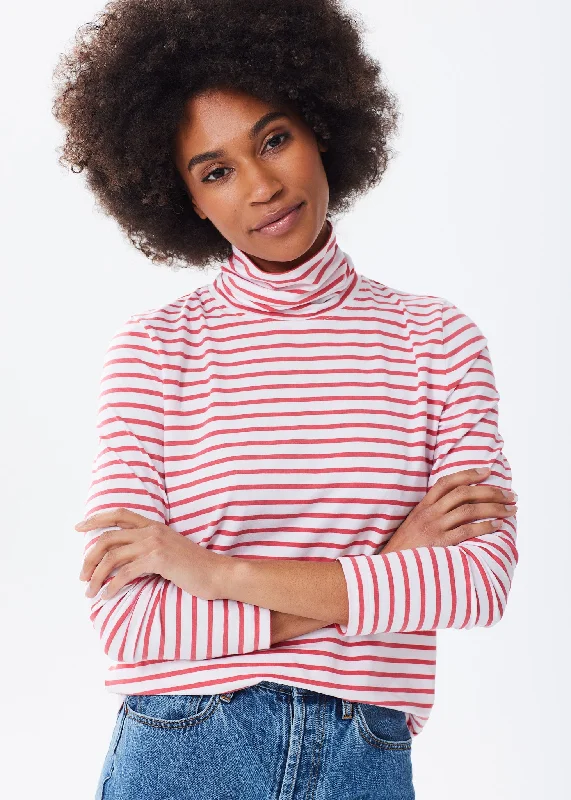 Poppy & White Stripe / XL