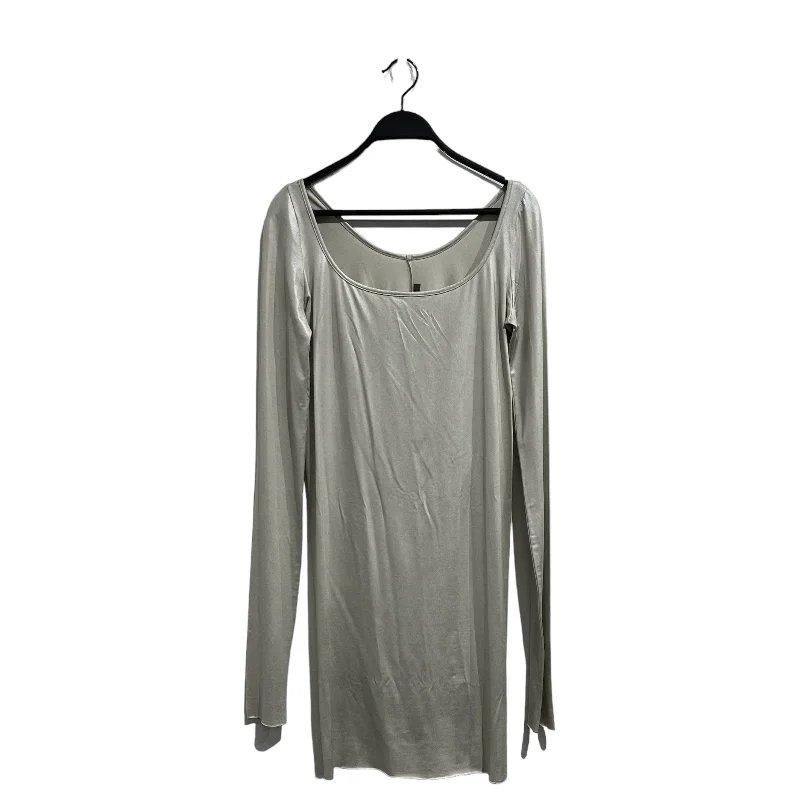 Rick Owens Lilies/LS Dress/8/Polyester/SLV/METALLIC SHEEN MINI DRESS