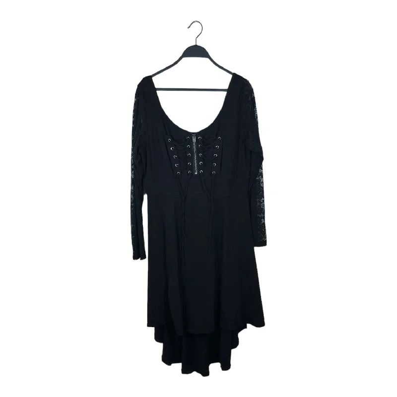 TRIPP NYC/LS Dress/XL/Cotton/BLK/