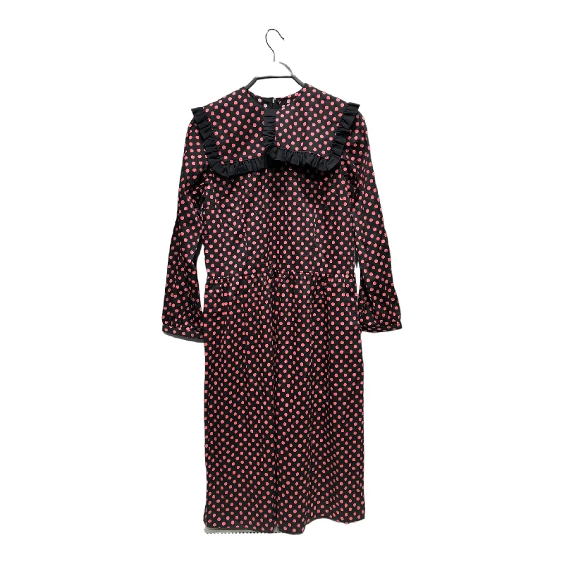 COMME des GARCONS/LS Dress/M/Polka dot/Cotton/BLK/girl