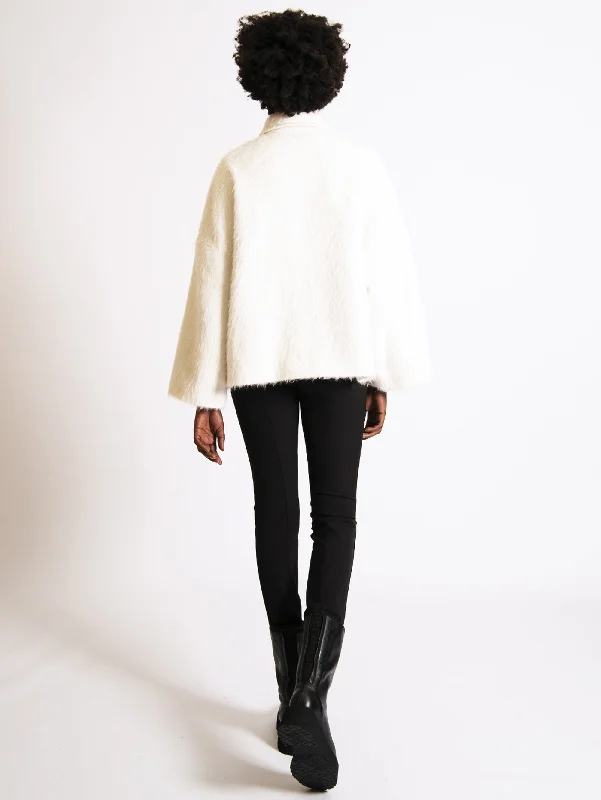 Caban in Mohair  Bianco