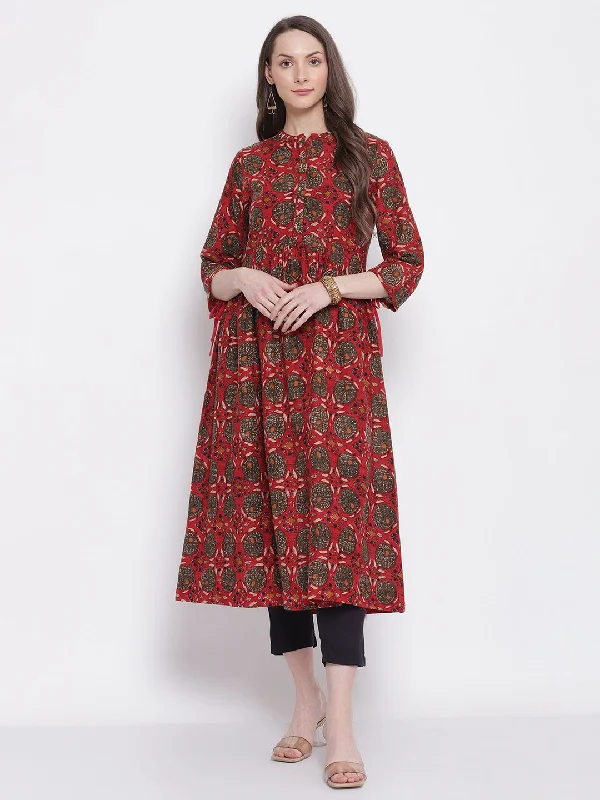 Cantabil Women's Red Kurta