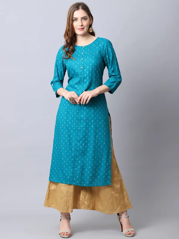 Cantabil Women's Teal Kurti