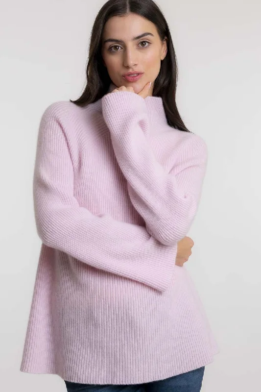 Ribbed Cashmere Sweater Light Pink