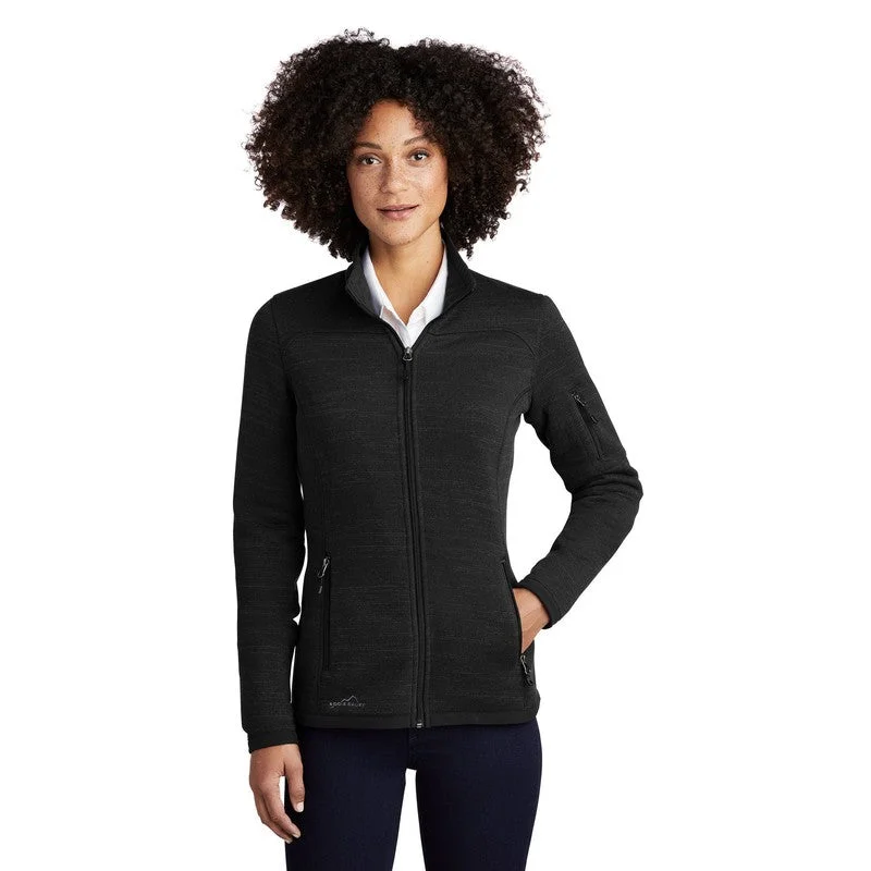 NEW STRAYER Eddie Bauer ® Ladies Sweater Fleece Full-Zip-BLACK