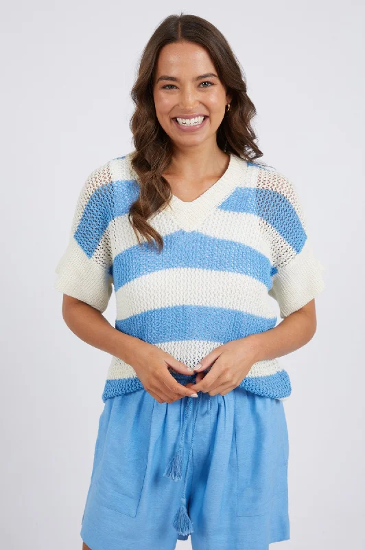 Blythe Knit - Azure Stripe