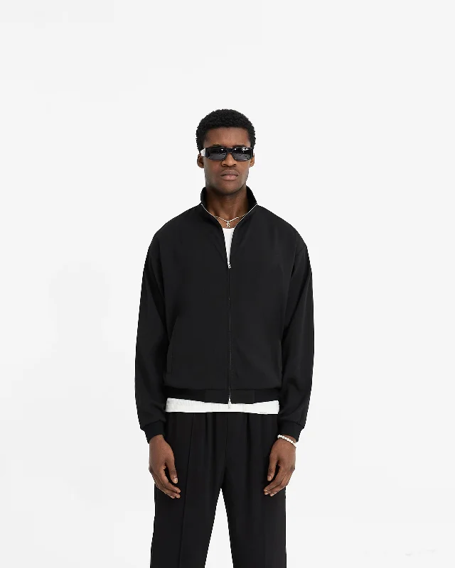 Initial Track Jacket - Black