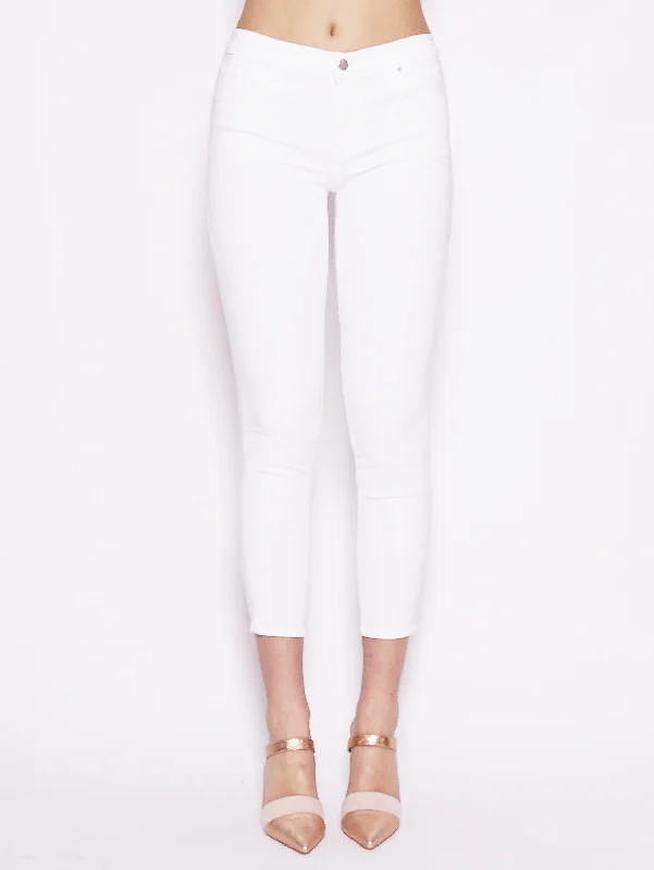 Jeans Mid Rise Crop Skinny Bianco