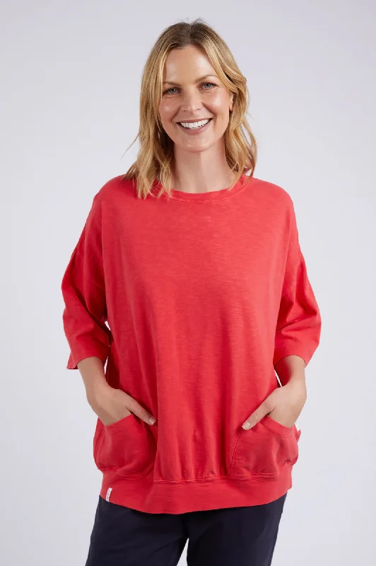 Mazie Sweatshirt - Bittersweet Red