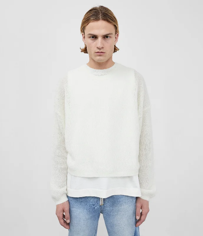 MOHAIR OPEN KNIT SWEATER