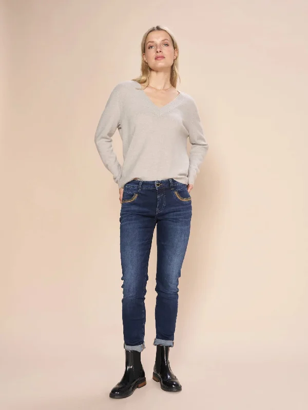 Mos Mosh Dark Blue Ankle Naomi Achilles Jeans