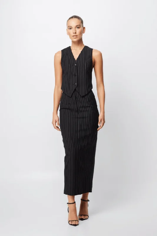 In Denial Vest Pinstripe