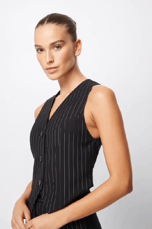 In Denial Vest Pinstripe